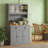 71" Tall Pantry Cabinet Freestanding Kitchen Cabinet