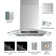VIKIO 36" 600 CFM Ducted Wall Mount Range Hood in Stainless Steel with LED Lights, Baffle Filter and Gesture control