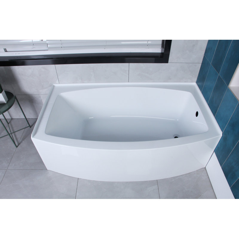 66" x 37" Alcove Soaking Acrylic Bathtub, Right