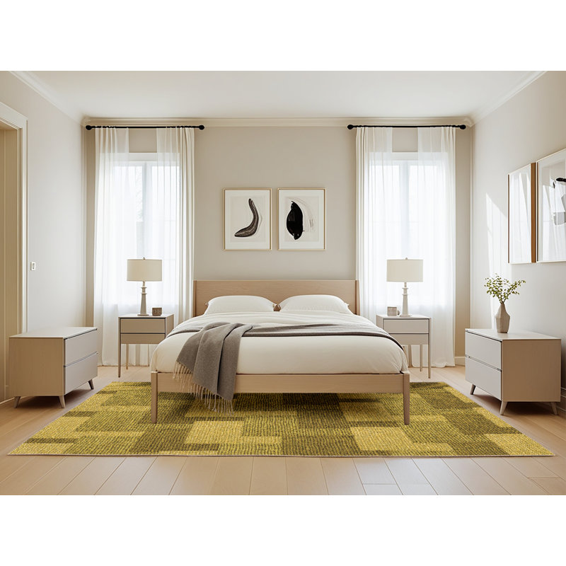 Tapis brun en laine Kylan, Rectangle 5 pi x 8 pi