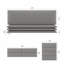 Panneaux muraux rembourrés Sapan - Têtes de lit murales King/Cal King - Micro-suède Sable neutre - Twin/King - Ensemble de 4 panneaux modulaires-427472918-453327006