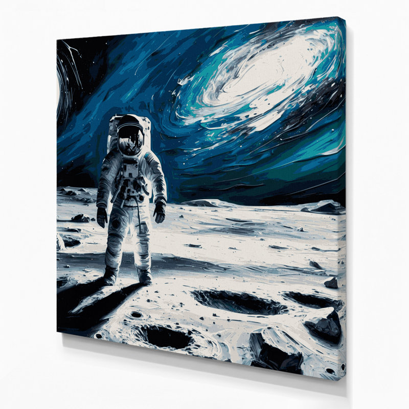 «Space Apollo mission», photographie sur toile grise, H 12 po x l 12 po