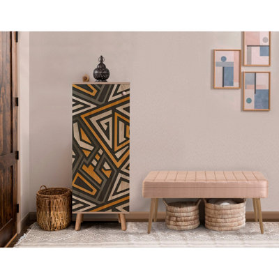 Modern Hallway Furniture Set - Shoe Cabinet & Velvet Bench, 19.7 x 53.1 x 15.0 inches | 100% Melamine Coated Particle Board & Wooden Legs | Stylish Sonomo & Stone Colors, Perfect for Entryway Organization & Décor