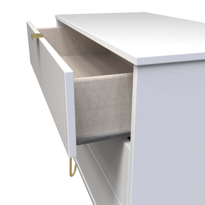 Fully Assembled Aldin 3 - Drawer Chest of Drawers, White