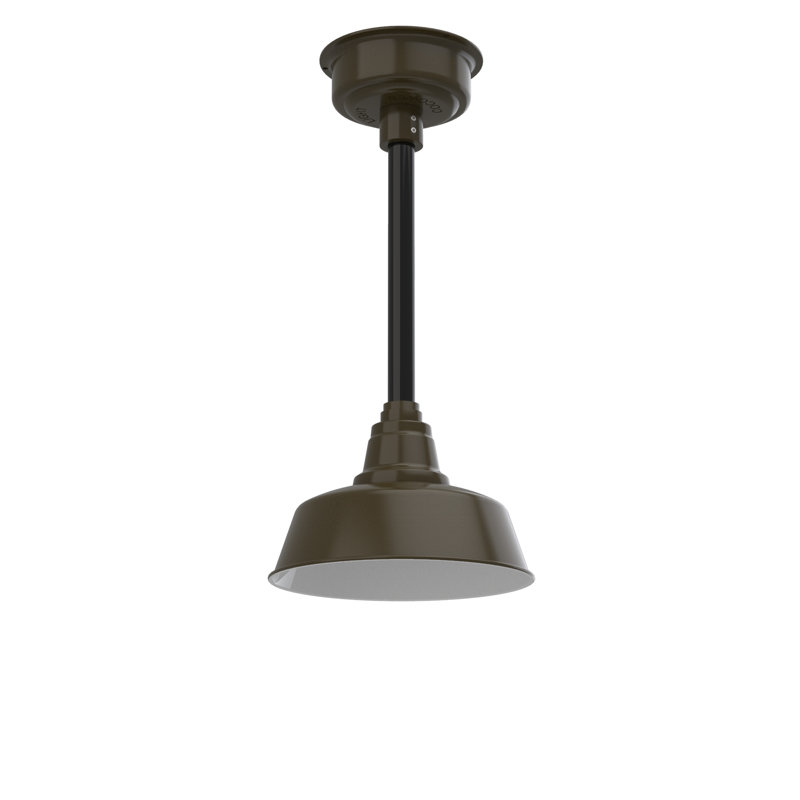 Vandervliet 1 - Light LED Single Pendant, 48" H x 10" W x 10" D, Mahogany Bronze/Black