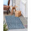 Tapis bleu sarcelle intérieur / extérieur à motif tissé à la main Southbrook Innnsbrook-819146380