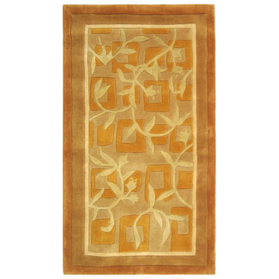 Charbonneau Drive Hand Tufted Wool Pile Floral Rug
