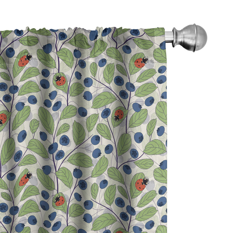 Panneau coulissant floral semi-diaphane avec passe-tringle, 28 po x 95 po