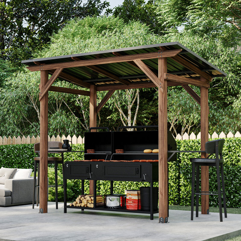 Outdoor Patio Hard Top Grill Gazebo