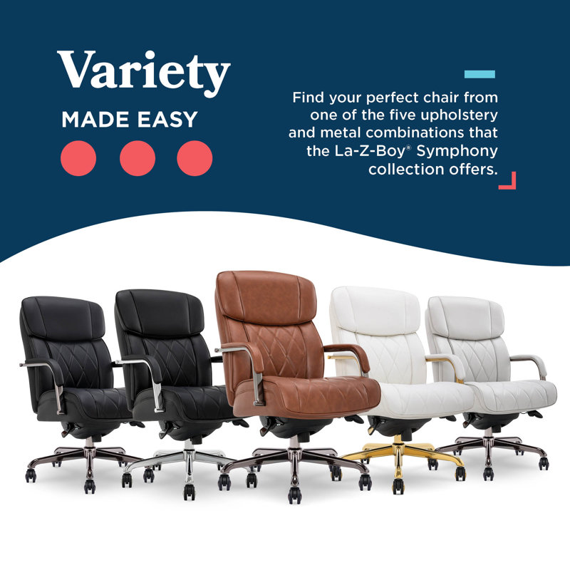 Symphony Swivel Executive Chair, Cognac, Graphite