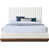 Cream Chenille Fabric / Natural Oak