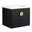 Meuble-lavabo mural noir en châtaignier noir - meuble-lavabo 24 po avec lavabo et grand rangement en châtaignier 24 po