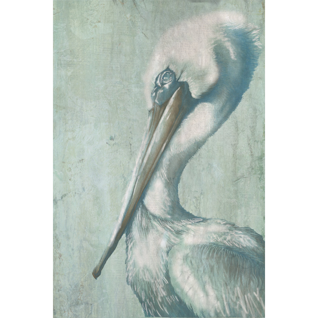 Closeup Heron - Wrapped Canvas Print