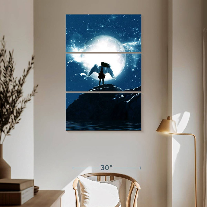 Leisha Moon Angel, 65" H x 42" W