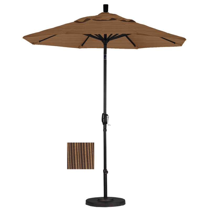 Parasol de marché 7,5', Performance séquoia de terrasse, Oléfine, Noir