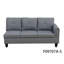 Ensemble canapé d'angle 3 pièces en lin gris pâle avec pouf de rangement-90726396-90726399