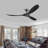 Black Soild Wood Ceiling Fan-1402083508
