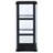 Callie Black Glass 3-Shelf Curio Cabinet