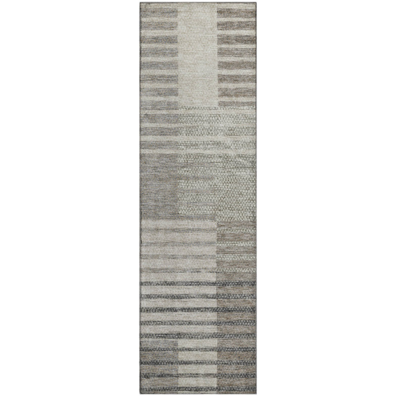 Premium Machine Washable Prisco Beige Rug, Runner 2'3" x 7'6"