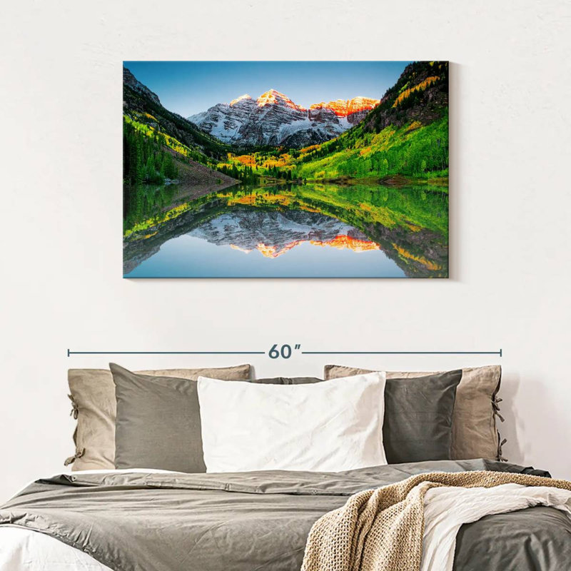 Alvord Maroon Bells Mountain Sunrise, 30" H x 45" W