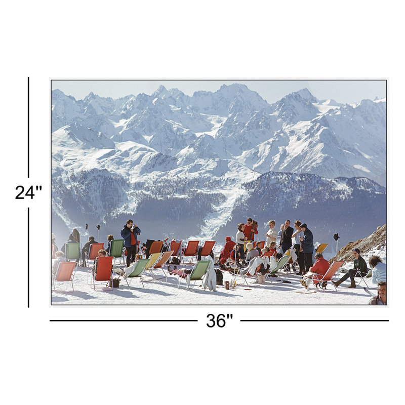 Lounging In Verbier Print by Getty Gallery, 24" H x 36" W x 2" D, White