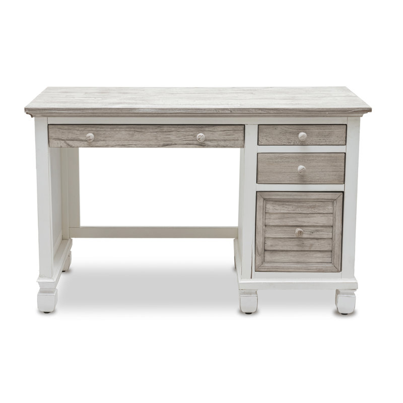 Islamorada - Desk & Chair Set - Dapple Grey and Blanc Finish