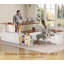 Bureau de direction électrique en forme de L, bureau de direction à hauteur ajustable 69 po x 55 po-1795042823