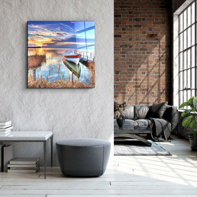 Stunning Decorative Tempered Glass Painting, 23.6 x 23.6 inches | 100% Tempered Glass, Thickness: 0.16 inches | UV Printing for Vibrant Colors | Perfect Wall Art for Home or Office Decor, Modern and Elegant Design
