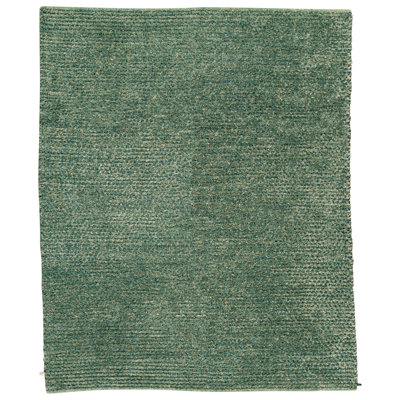 High-Quality Hand-Knotted Aqua Area Rug