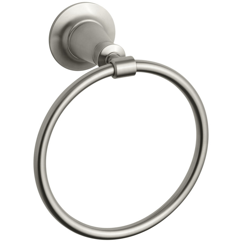 Archer Wall Mounted Towel Ring, Nickel brossé éclatant