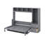 Grand lit escamotable, mur avec placard et tiroirs-296600401