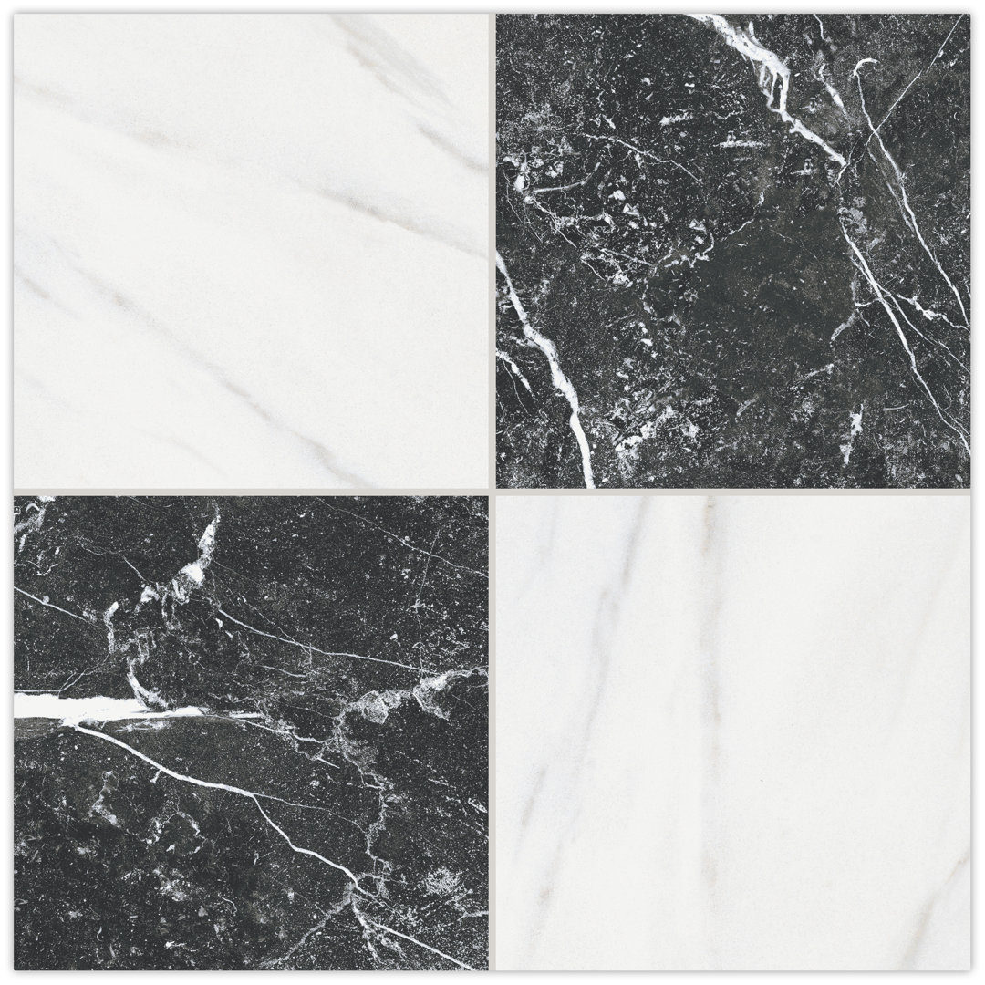 Merzoni Checker 13 In. X 13 In. Porcelain Floor And Wall Tile Merola Tile