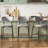 25" Counter Height Upholstered Bar Stool with Metal Frame, Curved Backrest and Footrest-332006735