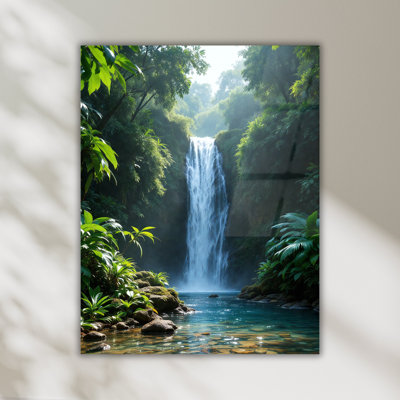 Waterfall Tempered Glass Wall Art