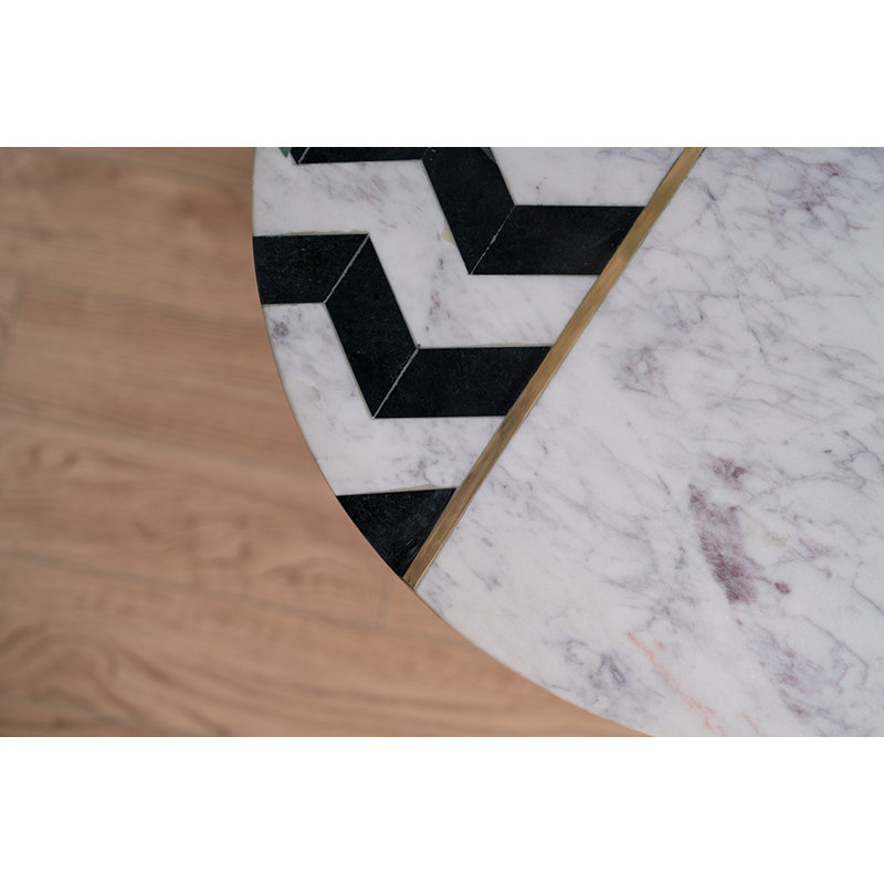 Table de bout piédestal en marbre véritable