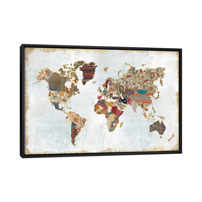 French Country, 18" H x 26" W x 1.5" D, Black Framed Canvas, No Mat