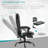 Soft Recliner, 7-Point Vibrating Massage Office Chair, High Back Executive Recliner With Lumbar Support, Footrest, Reclining Back, Adjustable Height, Black