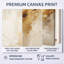«Beige and Gold Marble Lightning I», ensemble d'art mural sur toile à formes abstraites-107747022-112014601
