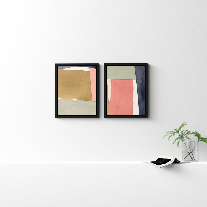 «Natual Pink Set» par Julia Balfour, reproduction d'art sur papier, H 20 po x l 16 po, Papier dans un cadre photo, Noir