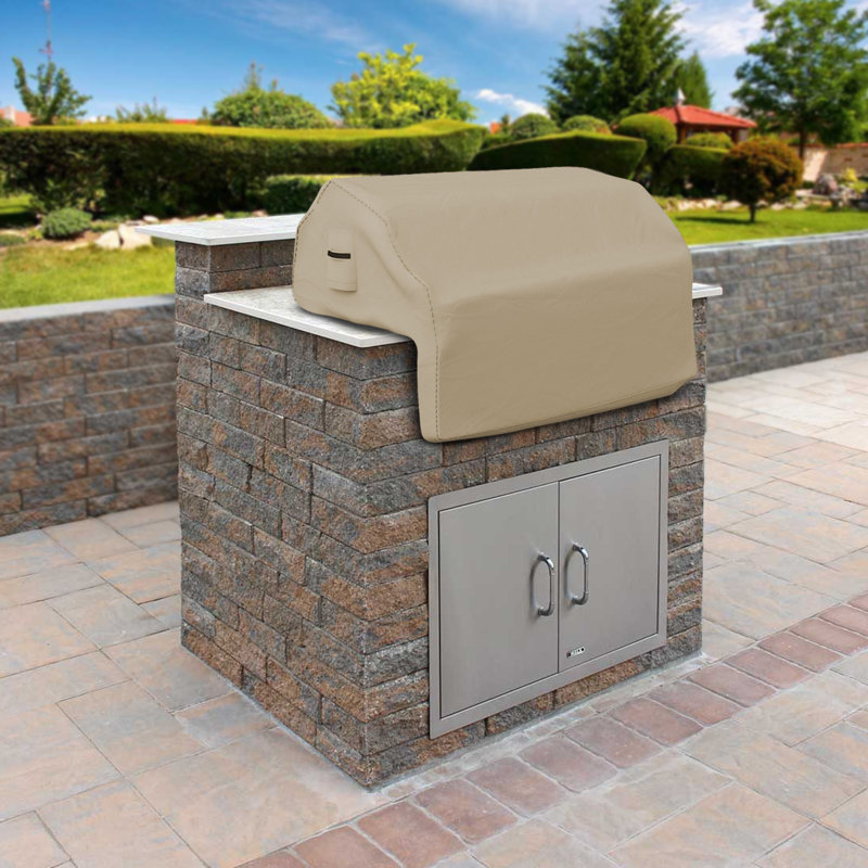 Blue Elephant 121.9cm W x 76.2cm D Grill Cover, Beige