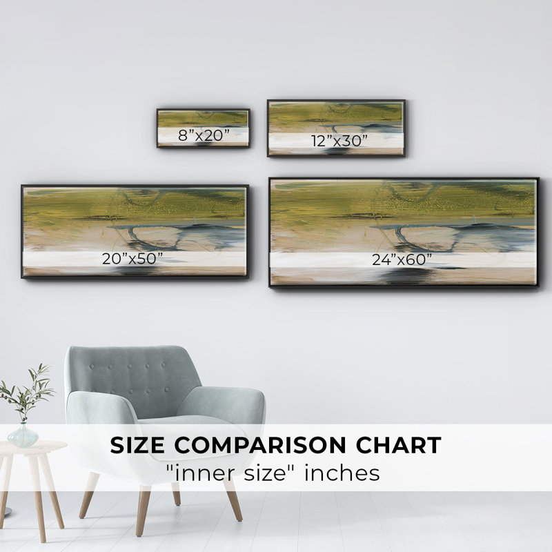 Aquatic Reflections II- Framed Canvas, 24" H x 60" W