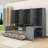 Wooden Daybed with Built-in Desk, Shelves, Cabinet and Drawers-300180623-300180621