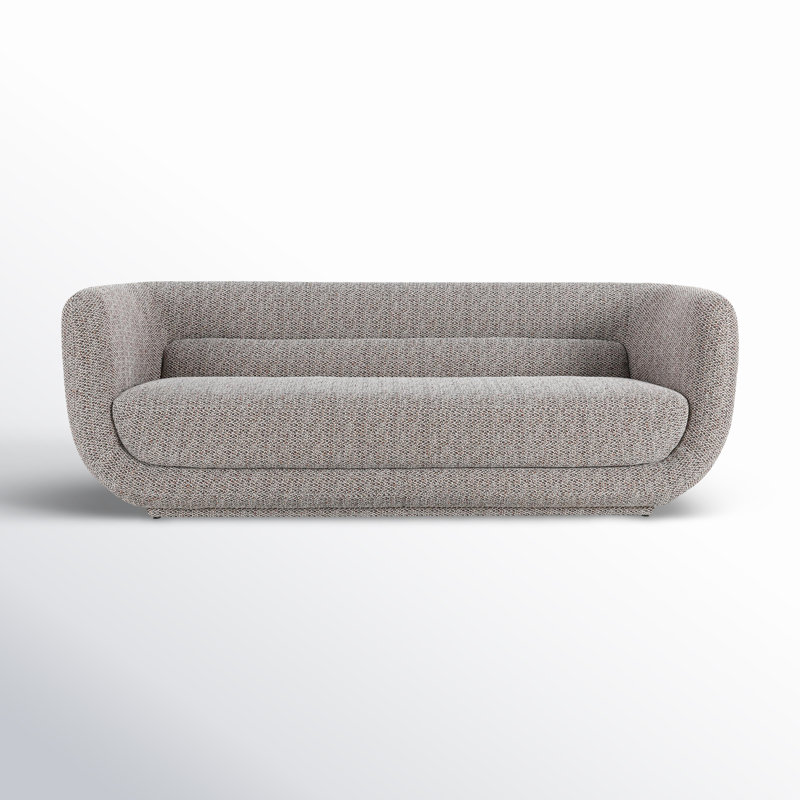 Nico 93" Upholstered Sofa in Brick, Brick Polyester