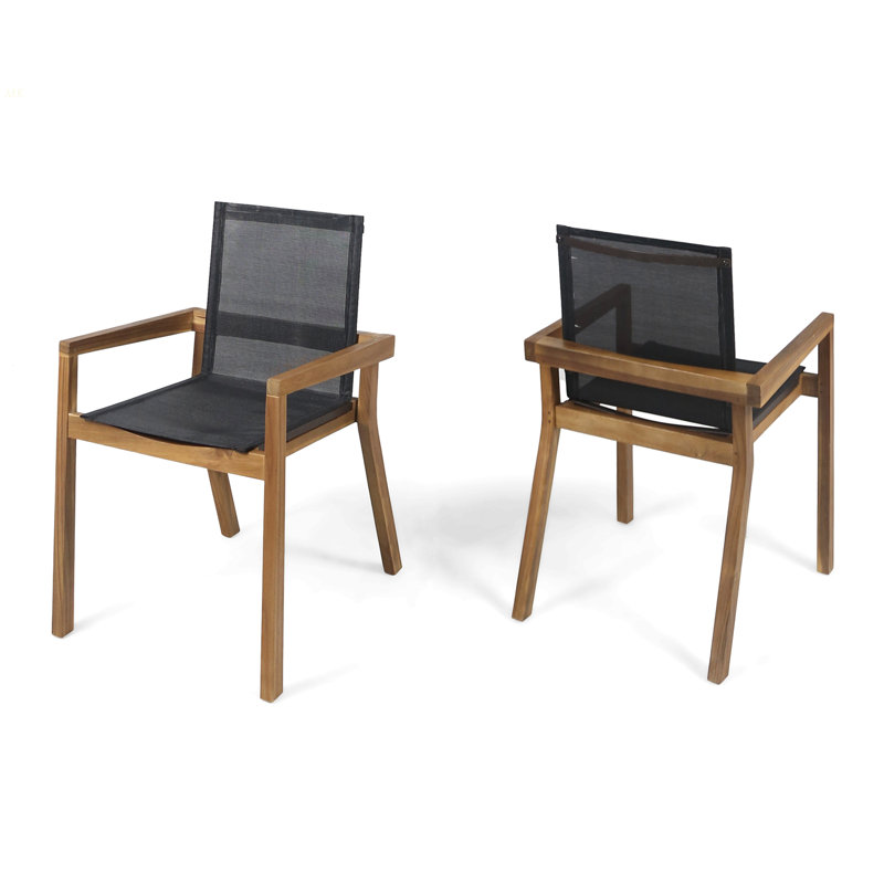 BELFAST DINING CHAIR,Set Of 2, Walnut, Black