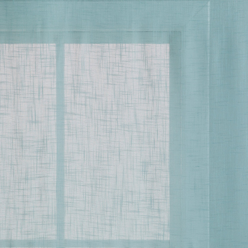  Jackston 4-Piece Solid and Printed Curtain Panel Set, Blue, 38" W x 96" L