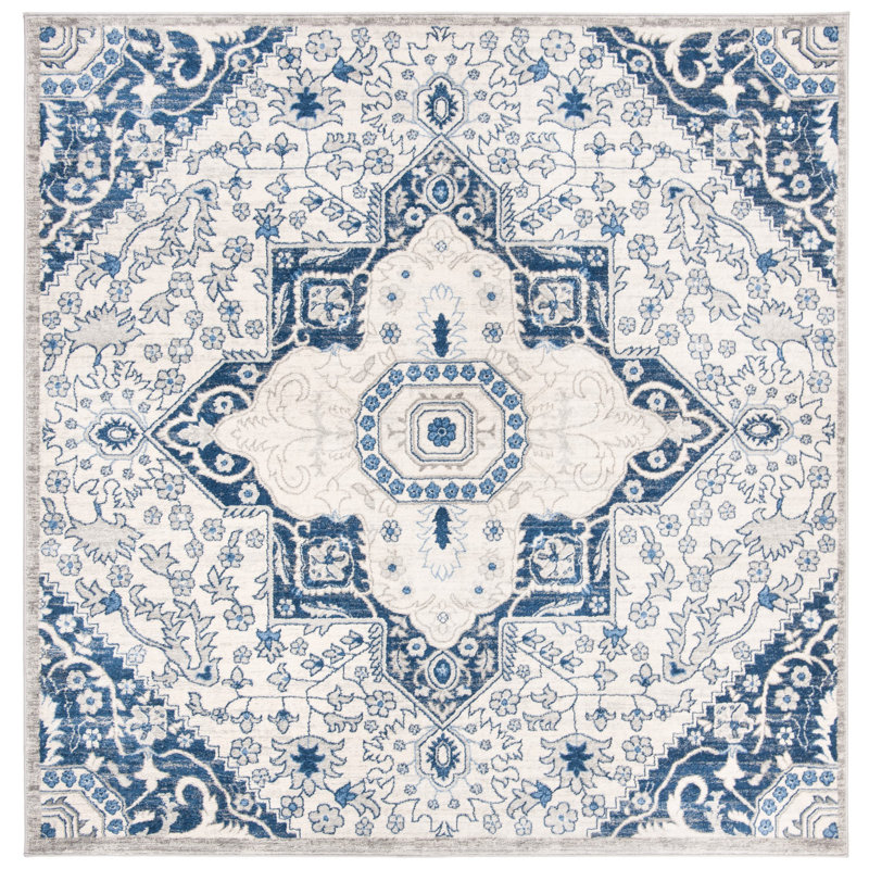 Appley Performance Oriental Rug, Square 6'7"