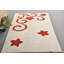 Tapis turc Boho de style rétro fabriqué à la main avec un motif floral complexe en laine pure rouge / blanc
