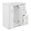 Meuble-lavabo 30 po avec lavabo en céramique, armoire de rangement autoportante avec 3 tiroirs et portes à fermeture douce, structure en bois massif-642190457