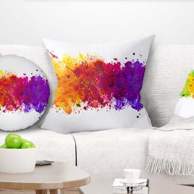 Artistic Watercolor Splash - Abstract Printed Pillow