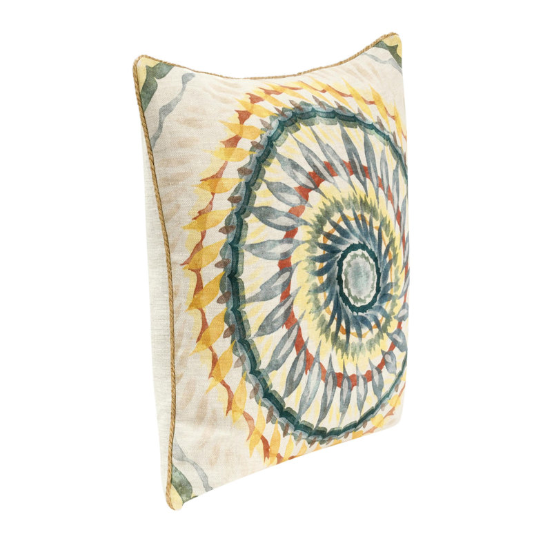 Mesta 20" Fabric Multi-Color Throw Pillow